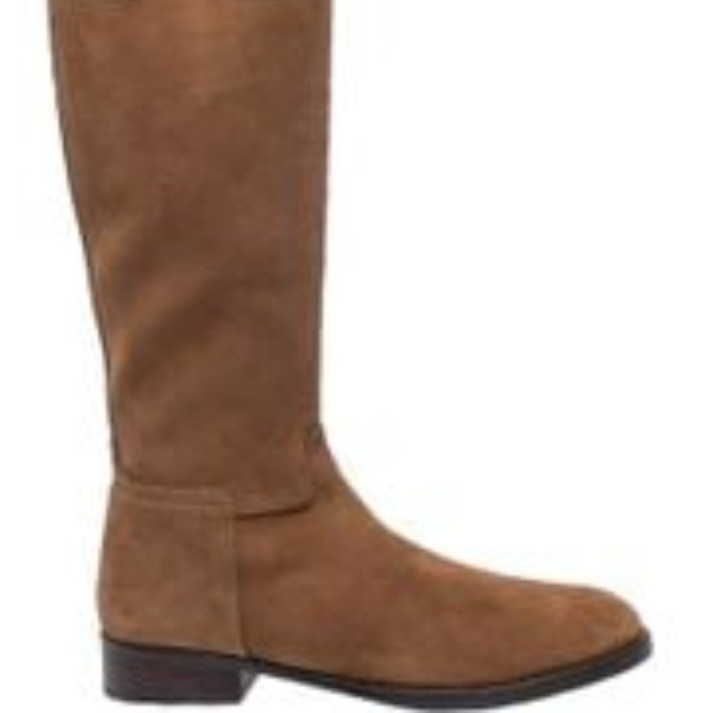 Tory Burch Women's Brown Wembley Riding Boot Tobacco Suede